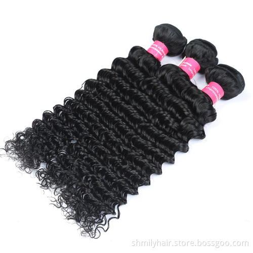 Remy Human Hair Deep Wave Bundle Single Donor Cuticle Aligned Hair,9A Grade Virgin Hair Wholesale Body Wave Bundles